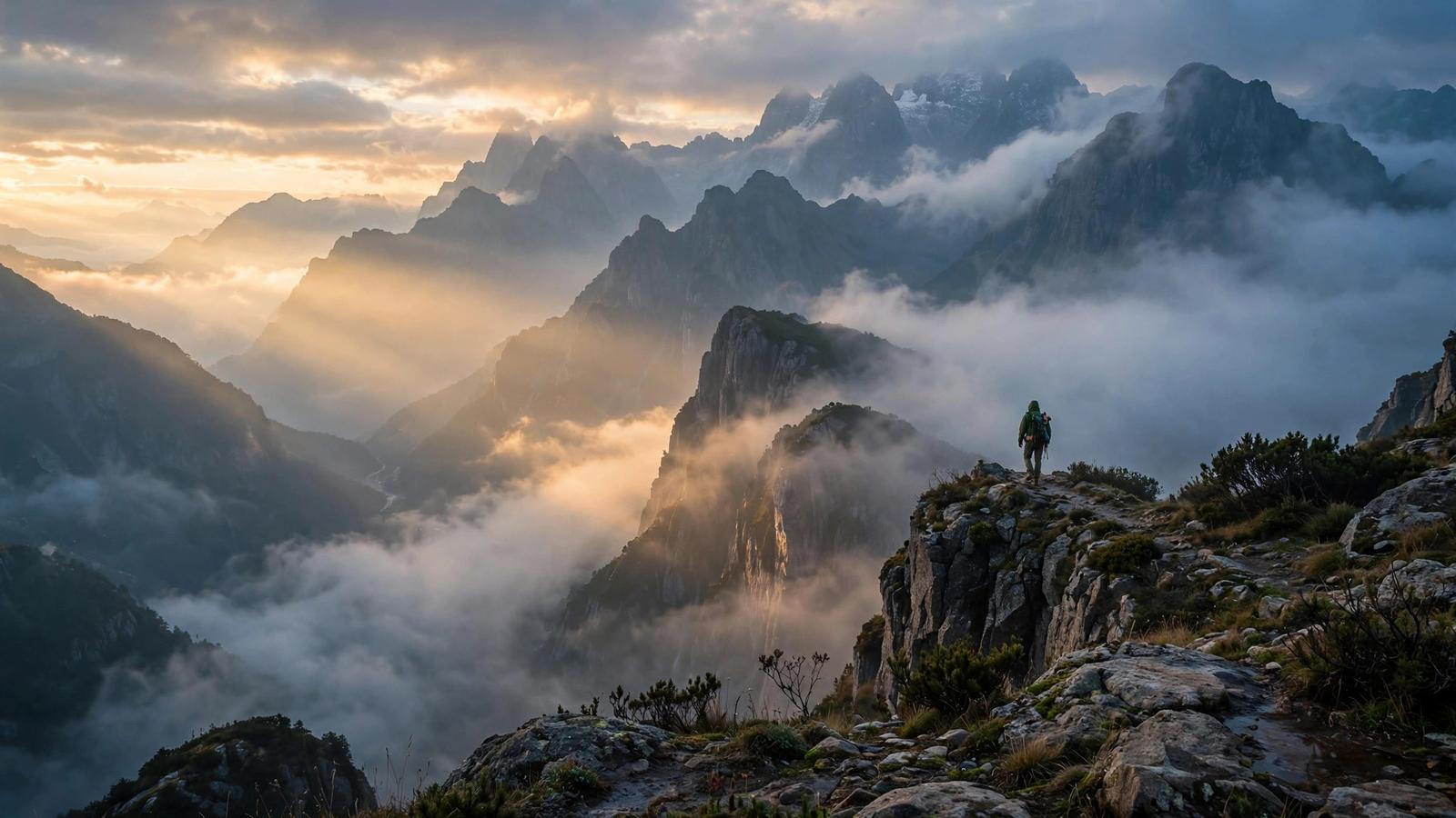 Cinematic mountain landscape